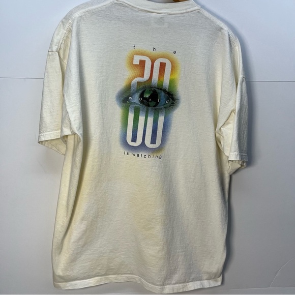 Vintage Y2K Year 2000 The World Is Watching T Shirt Size XL - Picture 5 of 8